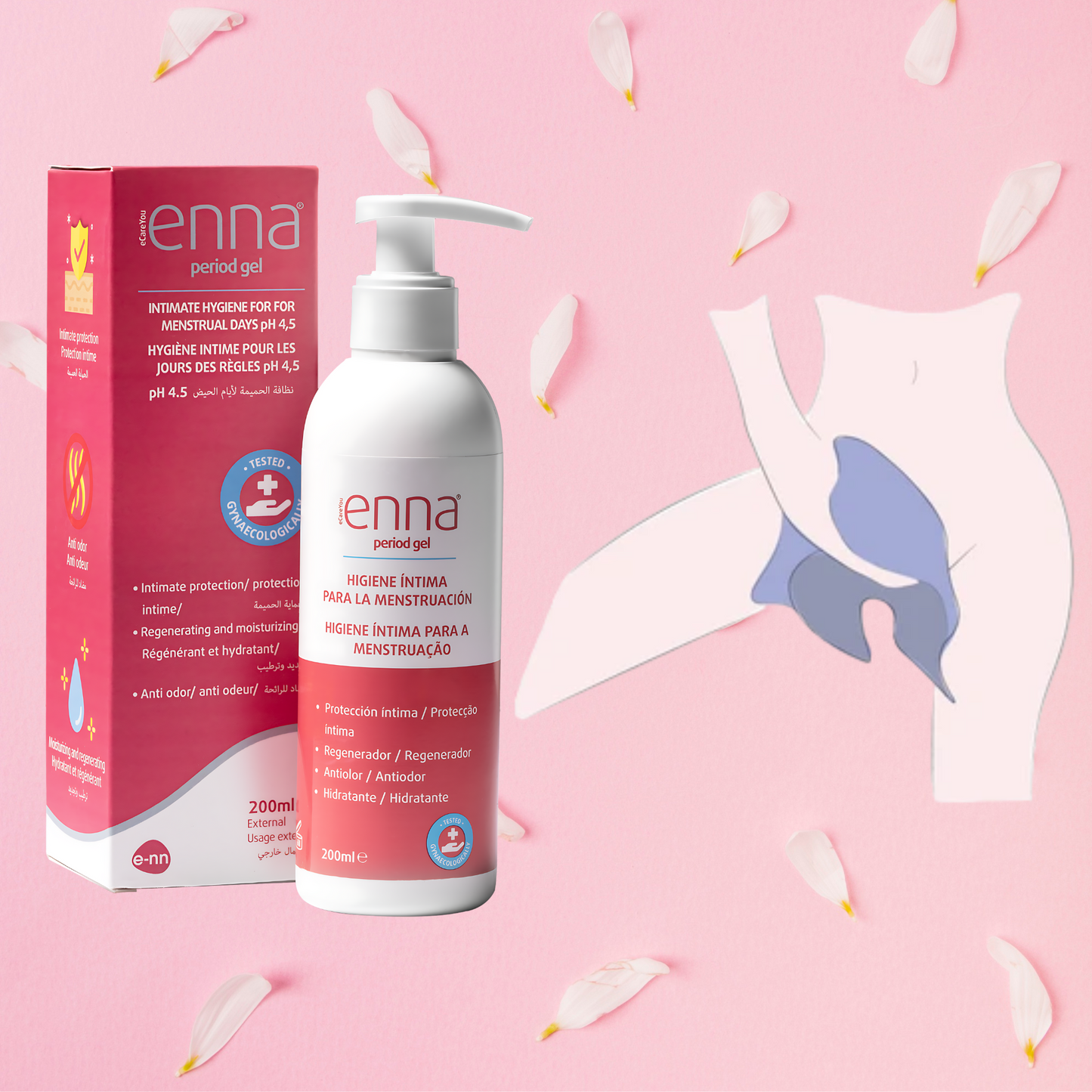 Intímny umývací gél Enna Period Gél 200 ml